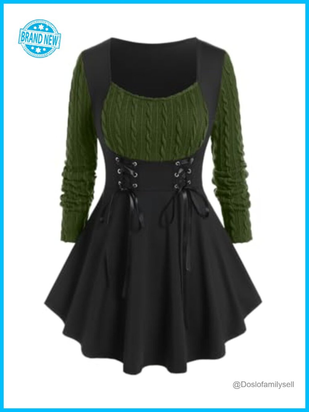 Plus Size Cable Knit Cold Shoulder Long Sleeve Tunic Top